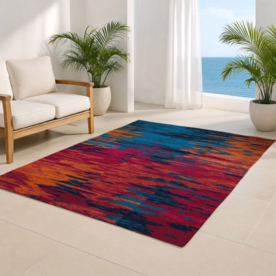 Tapis bleu intérieur et extérieur Tabriz