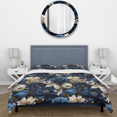 Ensemble de housse de couette Cobalt Foliage Victorian
