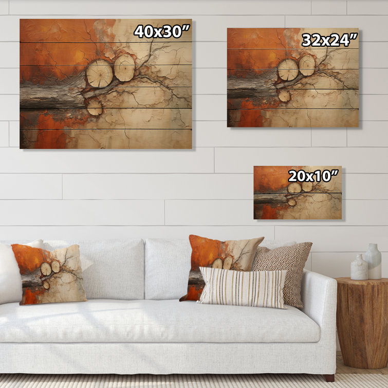 Wade Logan® Abstract Redwood Tree Collage On Wood Print - Wayfair Canada