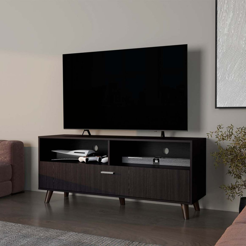 Wengue TV Stand With Open Storage And 1 Door