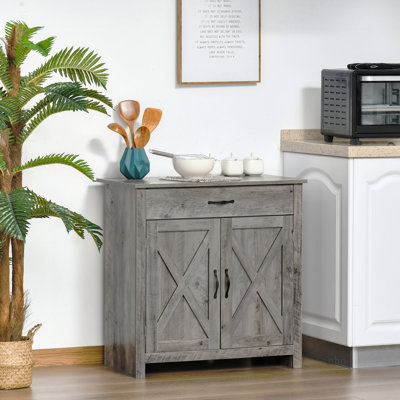 Buffet Farmhouse, armoire de style porte de grange, armoire d'appoint 32 po pour la cuisine, le salon ou le vestibule