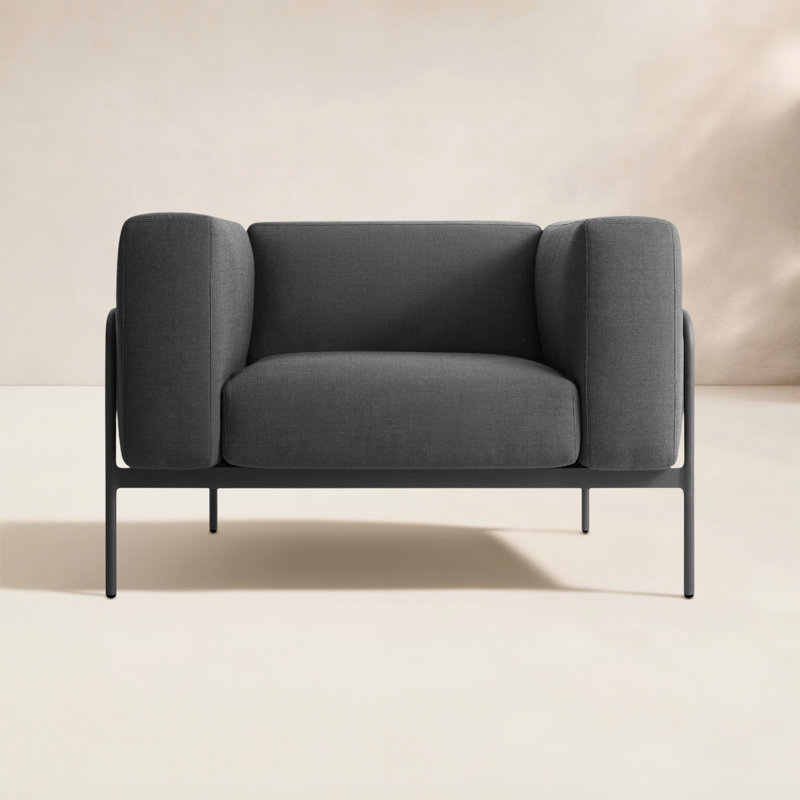 Cache Outdoor Lounge Chair, Dark Gray
