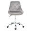Chaise de salle à manger à pieds en velours - Confortable, réglable et peu encombrante. Gris, métal, peut supporter un tissu de 200 livres avec cadre doux, réglable en hauteur. Poids en livres