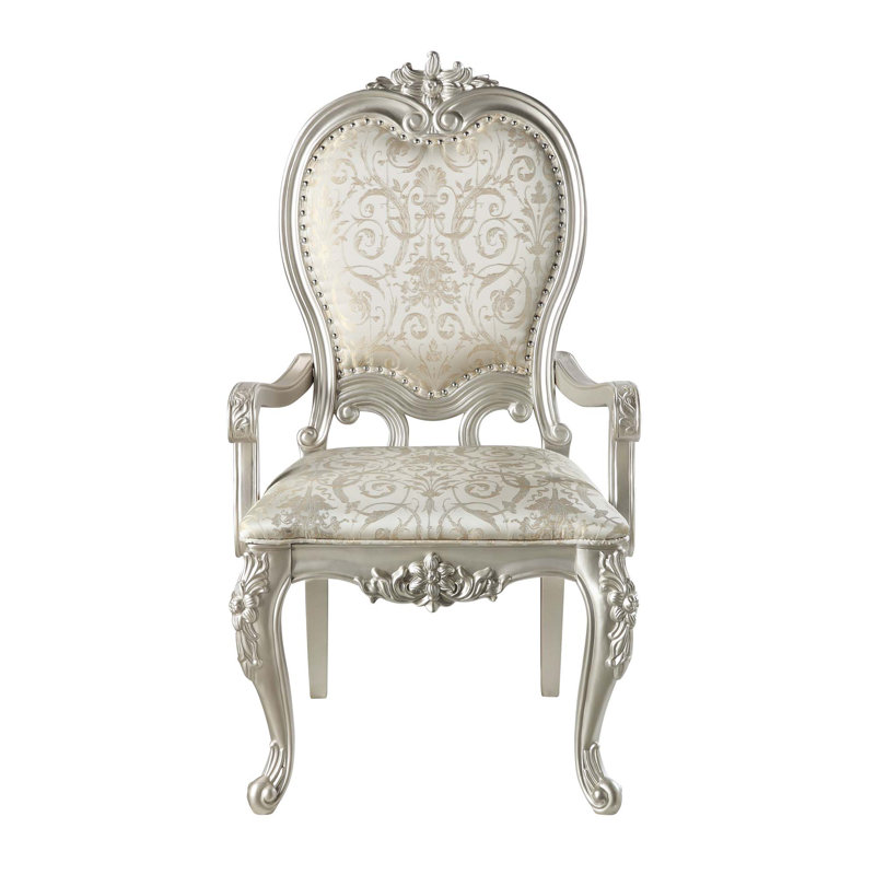 Chaise d'appoint en tissu et finition champagne Bemment, ensemble de 2