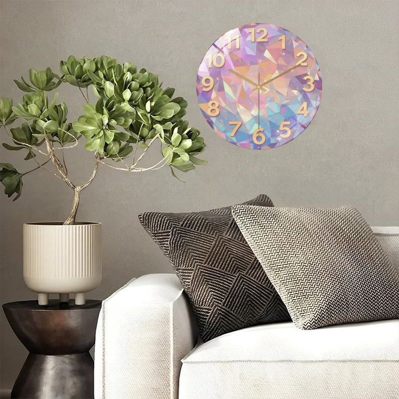 Horloge murale en verre 12 po