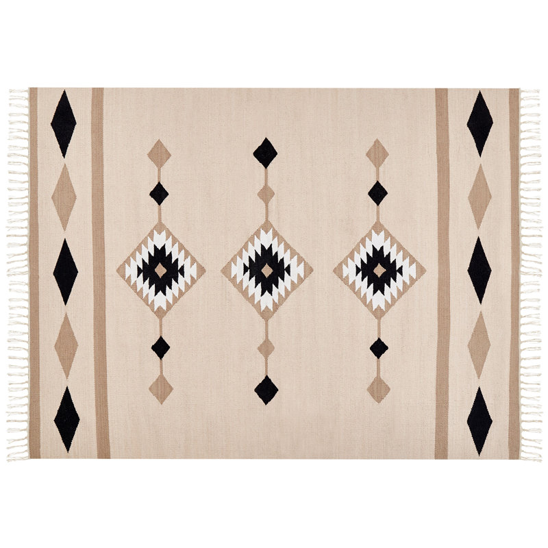 Zoie Moroccan Cotton Hand Woven Area Rug, Rectangle 160 x 230cm