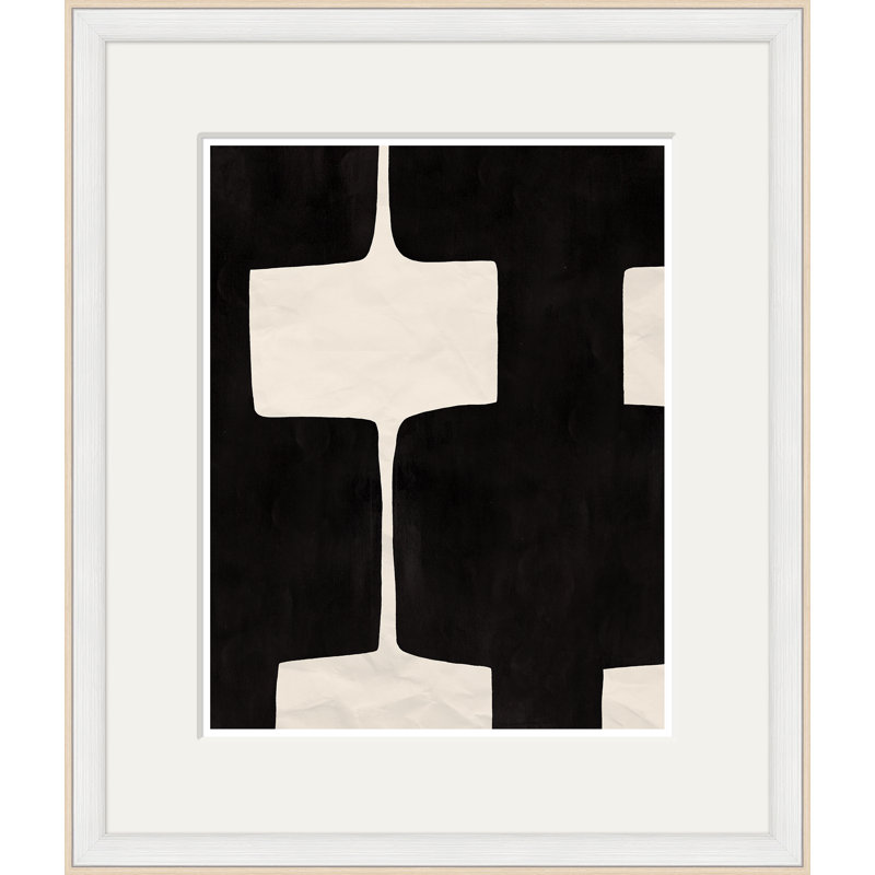 Black and White Abstract 3 IV Framed Print