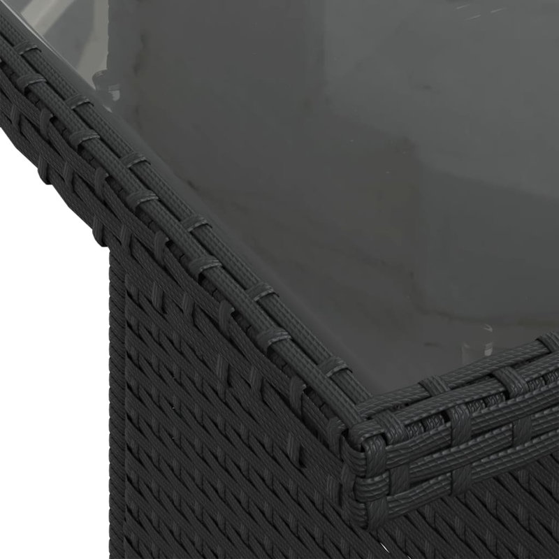 Ensemble de canapé de jardin Vidaxl noir et blanc crème