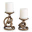 Candle Holder Corwyn Antique Brass Set Of 2