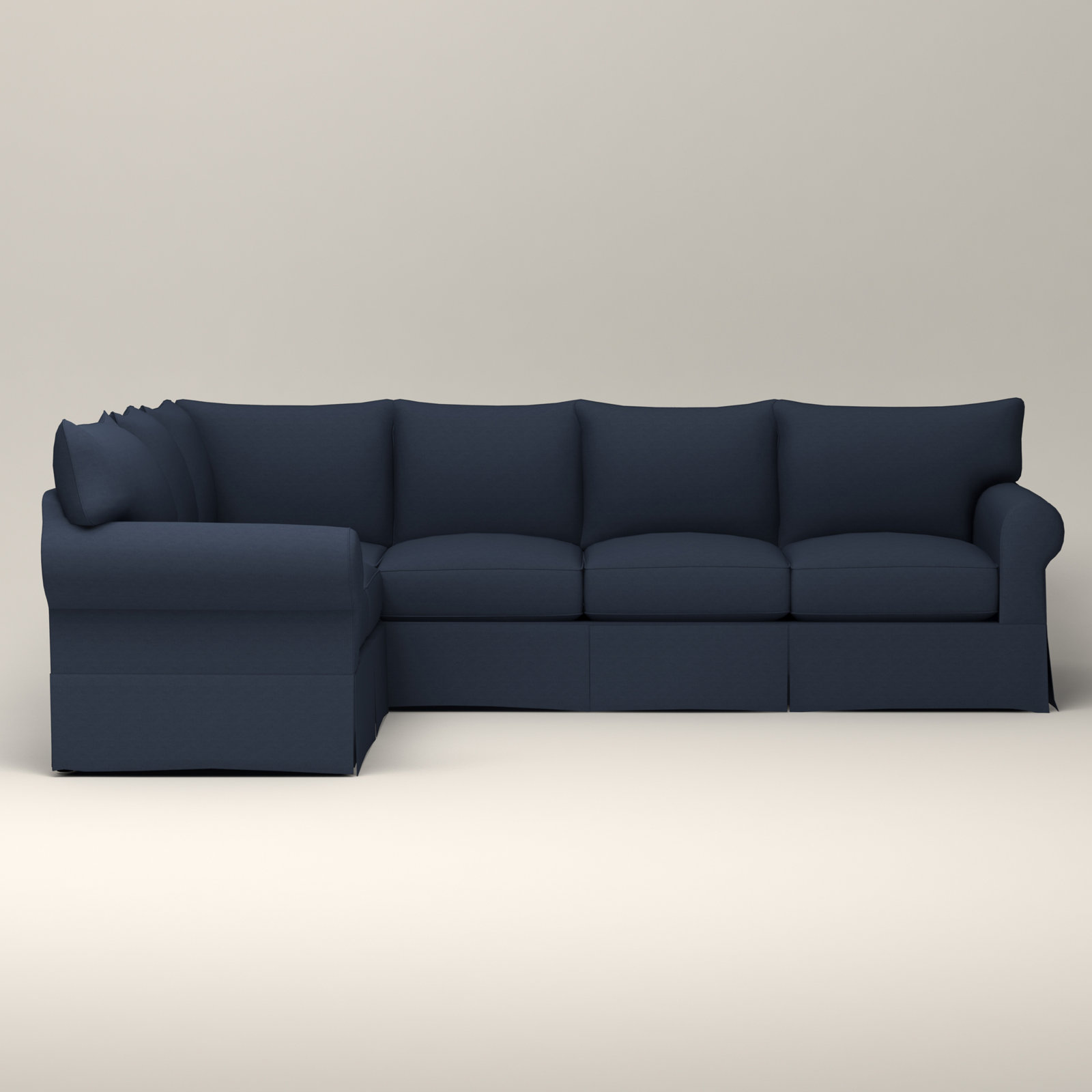 Amari Slipcovered L-Sectional, Left Hand Facing, Canvas Navy Sunbrella® Canvas