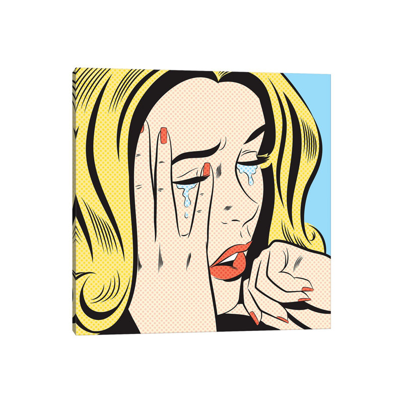 Crying Woman by Joseph McDermott - Print on Canvas, 93.98 cm H x 93.98 cm W x 1.91 cm D, Wrapped Canvas