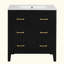 Ensemble de meuble-lavabo simple 30 po avec 3 tiroirs, meuble-lavabo autoportant avec cadre en bois massif 30 po-1731280815