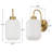 1-Light Oval Glass Armed Wall Sconce