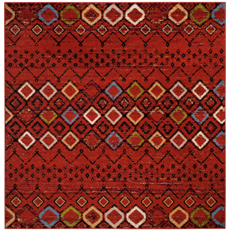 Poarch Performance Geometric Rug, Square 9'