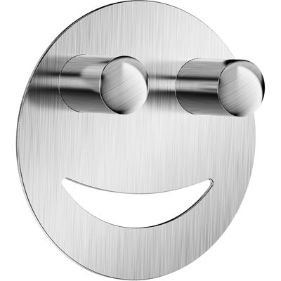 Stainless Steel Smiley Face Sponge Holder, Silver Sink Caddy Organizer Storage With Suction Cup For Kitchen, Kitchen Accessories Decor Scrubber-Silver
