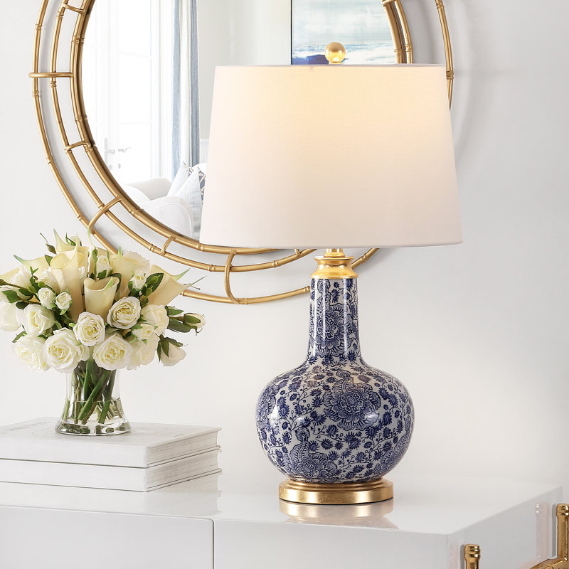 Lampe de table bleue 25,5 "Schley