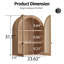 Armoire de rangement murale cintrée avec portes en verre trempé et tablette réglable-91227490