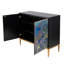 Armoire d'appoint moderne Eclipta, pieds en métal doré, portes à bouton-poussoir-127372579