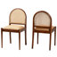 Ensemble de chaises de salle à manger modernes en bois d'acacia