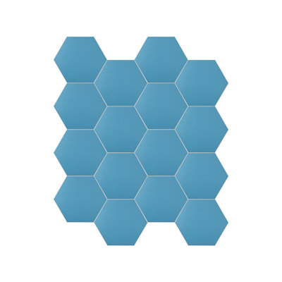 Bex 6" x 6.9" Hexagon Stone Composite Peel & Stick Wall Tile