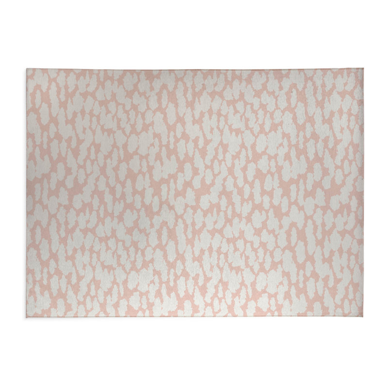 Tapis de bureau léger Animal Splat, L 7 pi x L 5 pi, Rose
