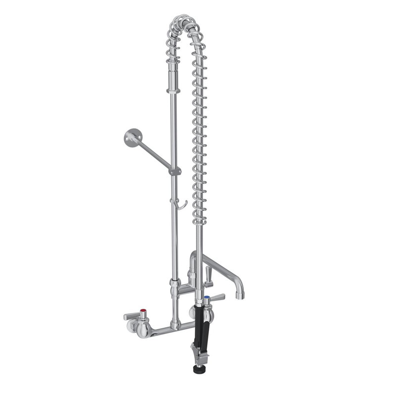 Tuyau flexible 8 "à fixation centrale 8" 44 "avec douchette 1,2 GPM + douchette à tube arqué 12" 2 "