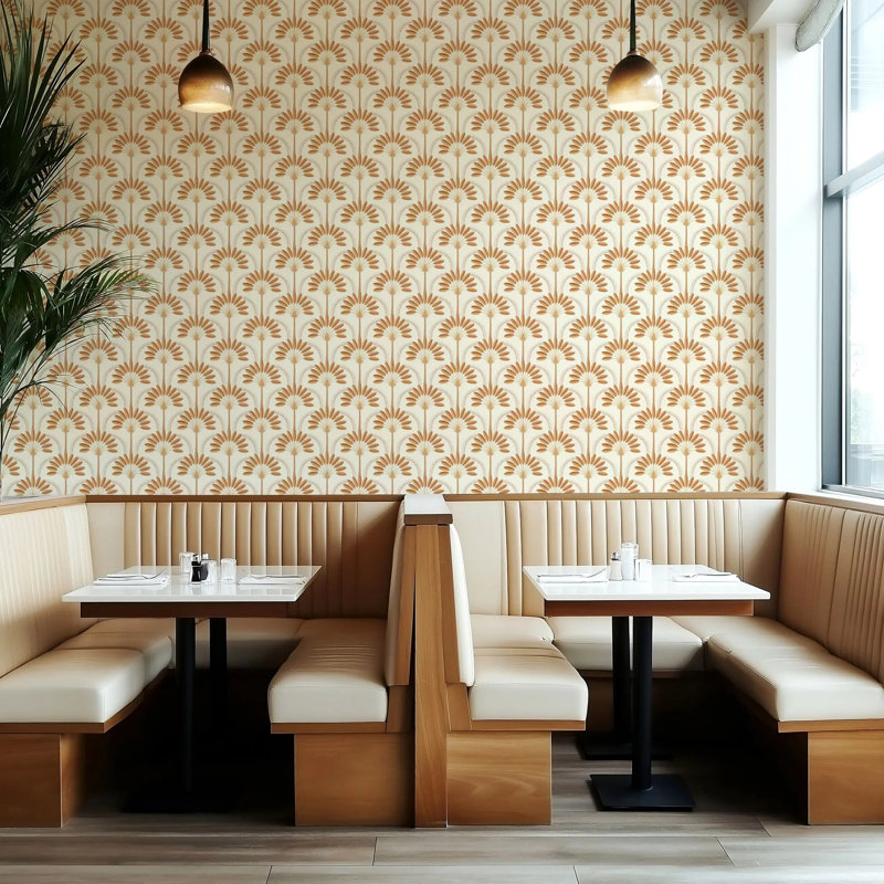 Palm Arches - Papier peint, Terracotta, Peler et coller, Self-Adhesive