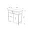 Cornea 2 Door Sideboard Buffet Unit with Open Shelf & Black Metal Frame-520689319