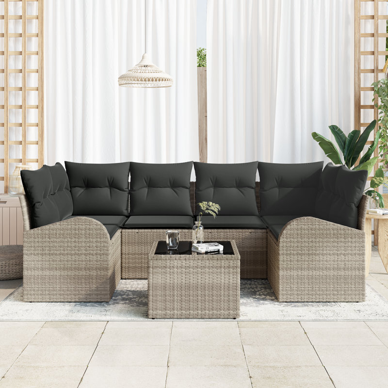 234cm Wide Patio Sofa with Cushions