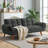 Kazal 75.39" Full / Double Wide Upholstered Split Tufted Back Convertible Sofa-1038606082