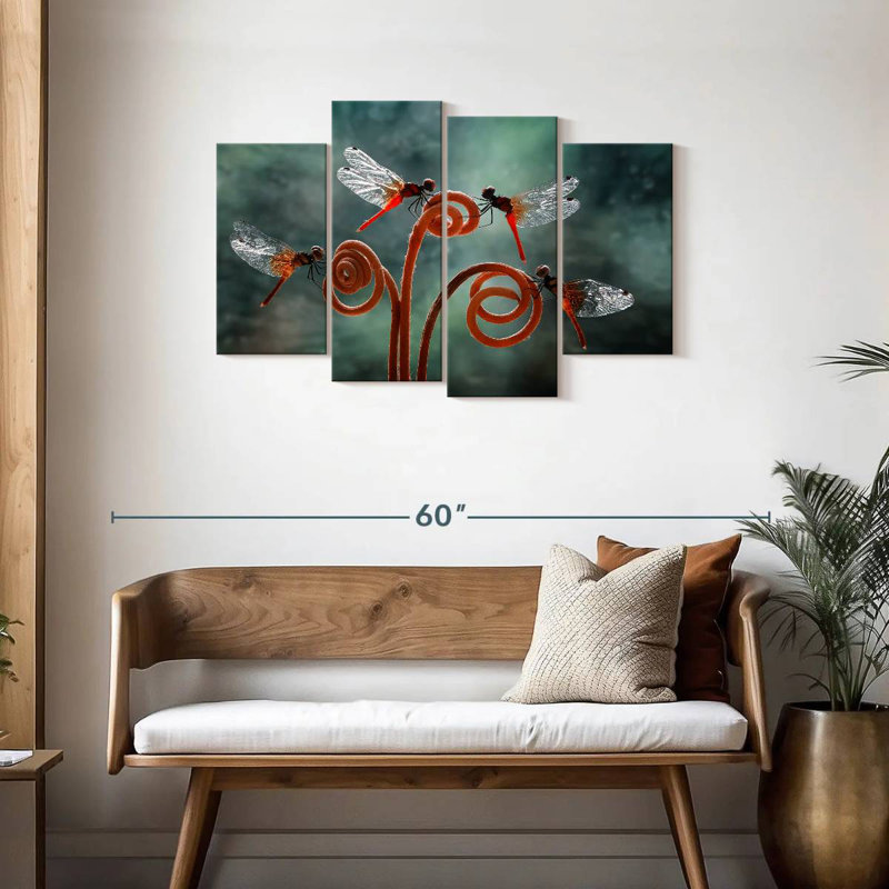 Brampt Perching Dragonflies, 27"H x 43"W