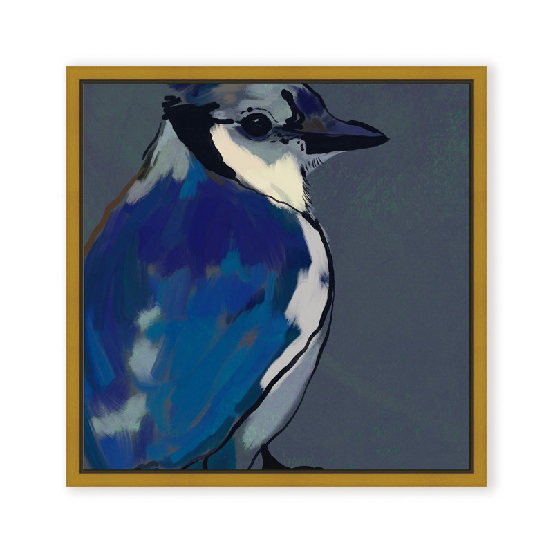 Nature Inspired Azure Aviary, 16" H x 16" W, Framed Canvas, Brown