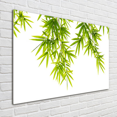 Bamboo Leaves - No Frame Print on Glass