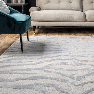 Mercer41 Fathima Handmade Wool Gray/Slight Blue Rug & Reviews | Wayfair