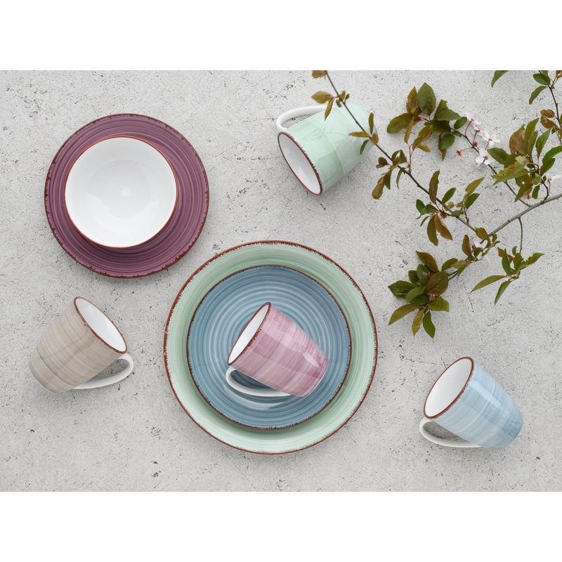 SAMBA 16 Piece Bone China Dinnerware Set, Service for 4