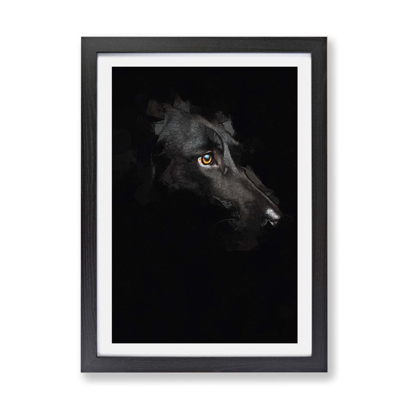 Labrador Retriever - Framed Print, Black, 45cm H x 63cm W x 2cm D