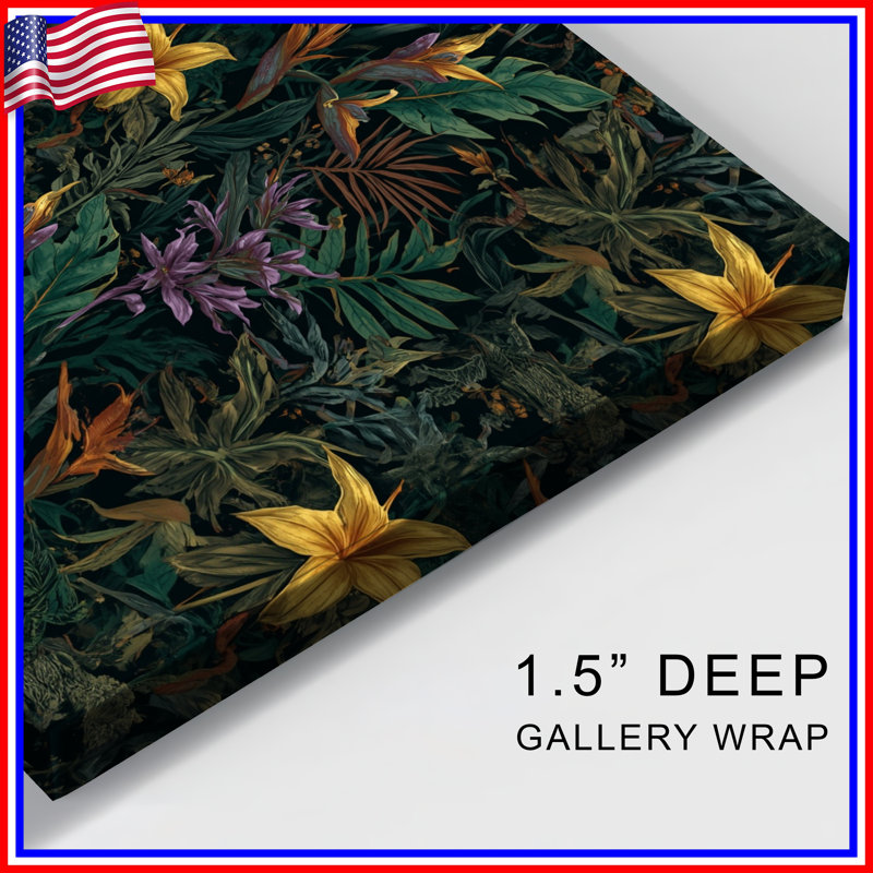 Toile de galerie de fleurs tropicales exotiques dans de nombreuses tailles, 16 x 16 pouces