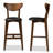 Upholstered Counter Stool with Solid Wood Frame-43741950