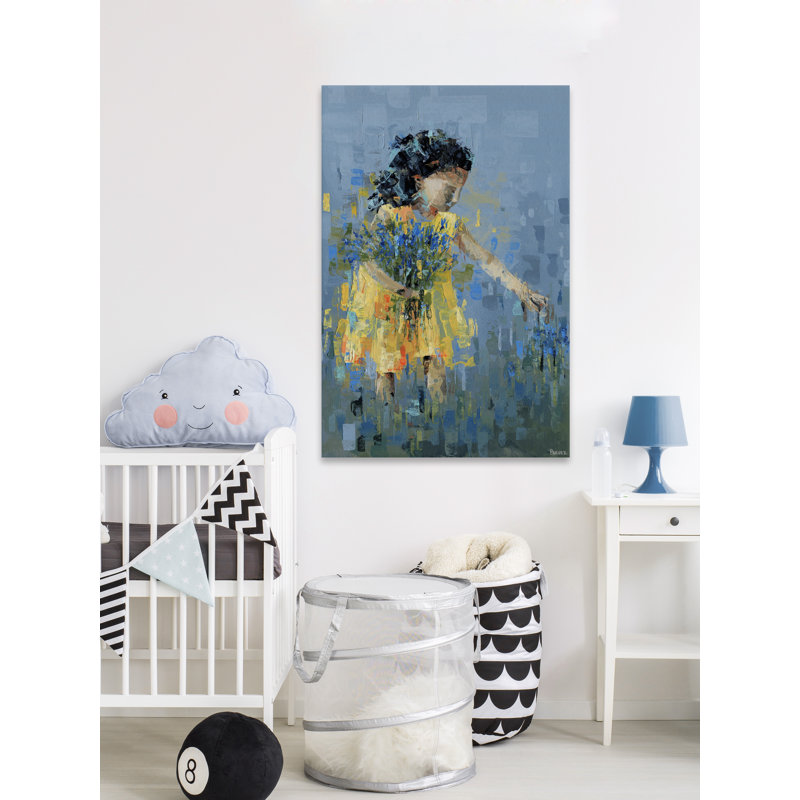 « fleur cueillette », art sur toile Bucyrus, H 18 po x l 12 po x P 1,5 po