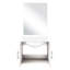 24 po L x P 22 po, meuble-lavabo simple blanc brillant, comptoir en marbre de culture, 18 miroirs, bois Space Solution, P 24 po 22 po, comptoir, style moderne inclus-31199449