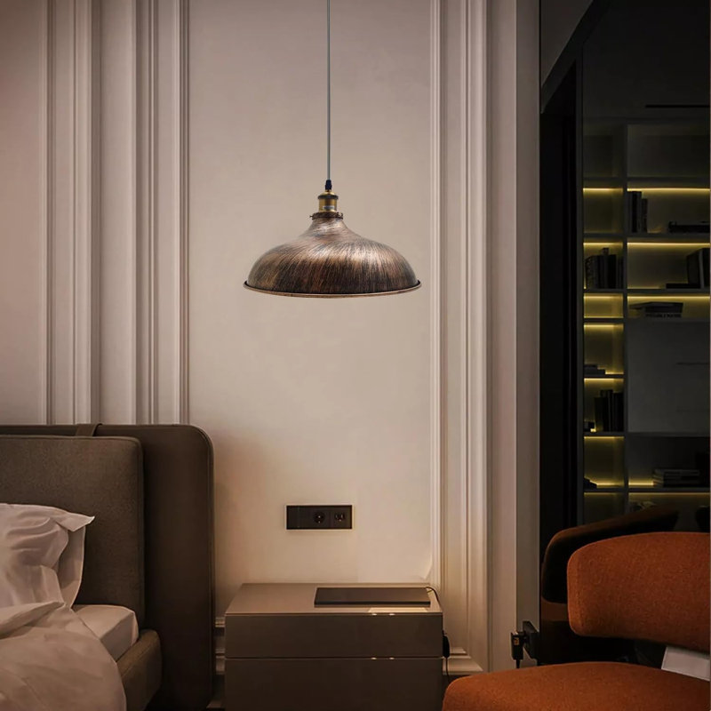 1 - Light Dome Pendant, Brushed Copper