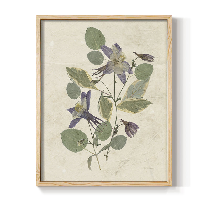 Pressed Arrangement IV, reproduction encadrée - bois massif, Naturel, H 30 po x l 24 po