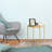 Metal Round End Table With Removable Anti-Rust Tray Side Table For Living Room Black-297709598