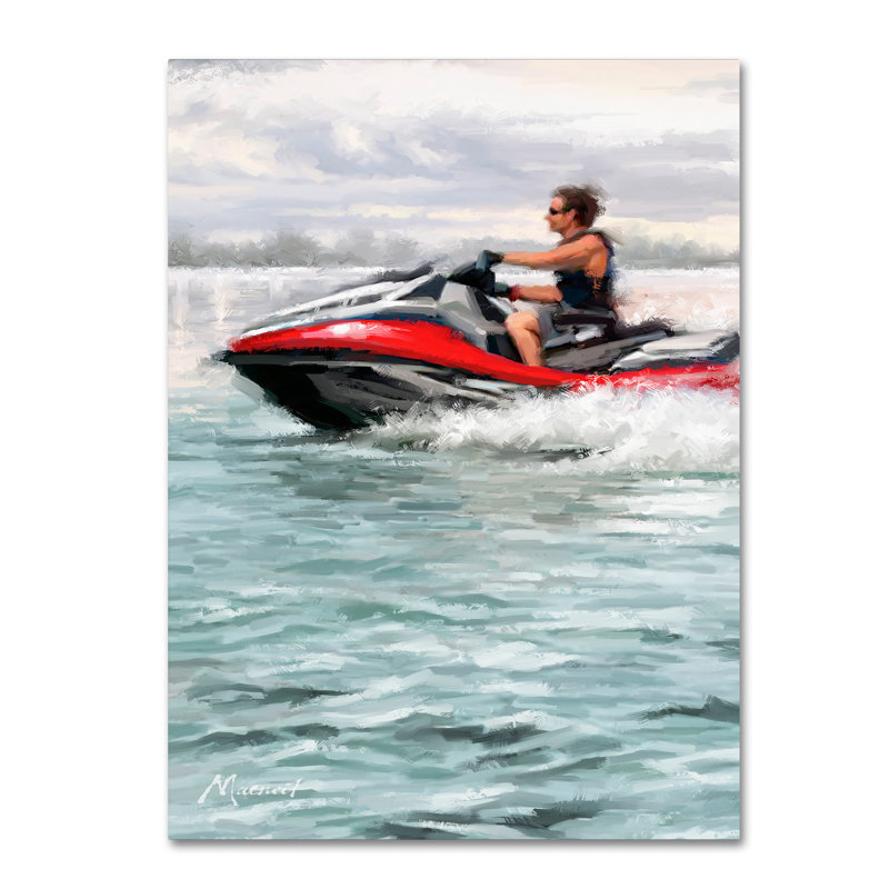 Armand 'Jet Ski' Print on Canvas, 19" H x 14" W x 2" D