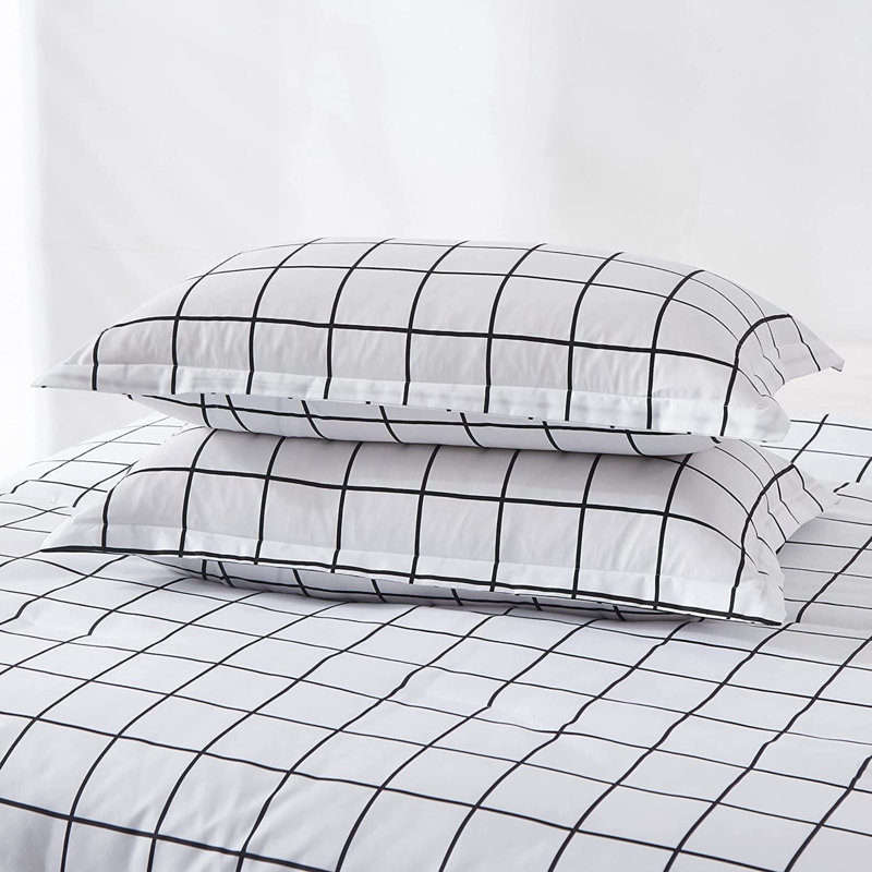 Ensemble de housse de couette Embers Boxy, Housse de couette pour très grand lit et 2 taies