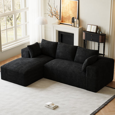 Canapé modulaire sans canapé Adame avec méridienne en L, porte-gobelets et poches de rangement