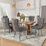 Modern Metal Nailheads Velvet Upholstered Dining Chairs (Set of 6)
