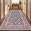 Tapis traditionnel à motif floral intégral Sorrel, couleur marine, ivoire, or, vert et rose, lavable à la machine, antidérapant, à poils courts, idéal pour l'intérieur et l'extérieur, adapté aux animaux domestiques, pour salon, chambre, salle à manger, entrée, couloir, bureau.-81847108