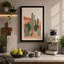 Desert Cacti Landscape Minimalist - Wrapped Canvas-800707904-800707931