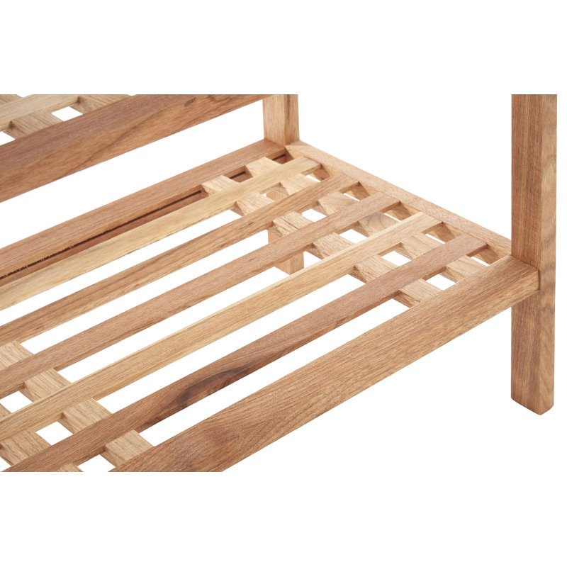 12 Pair Stackable Solid Wood Shoe Rack
